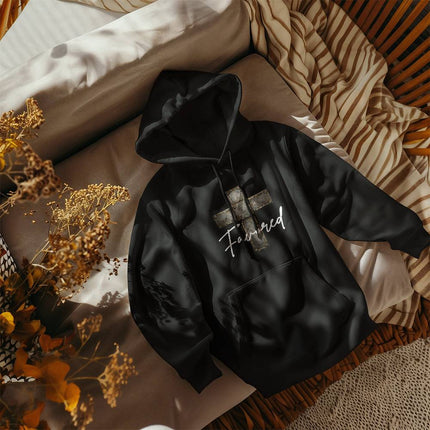 Favored Cross Hoodie – Christian Gift for Men