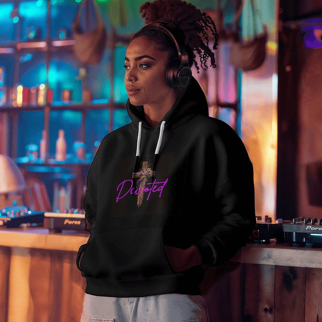 Inspiring Heart Cross Unisex Hooded Sweatshirt – Christian Gift for Women