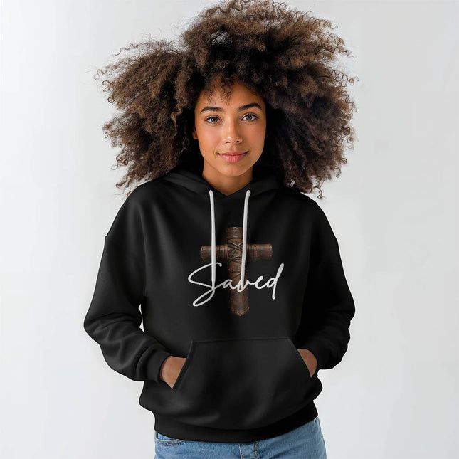 Saved Cross Hoodie – Christian Gift for Men