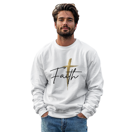 Faith Cross Christian Sweatshirt | Unisex Crewneck