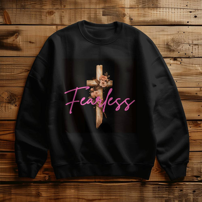 Inspiring Heart Cross Unisex Crewneck Sweatshirt – Christian Gift for Women