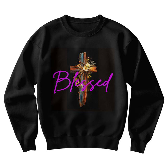 Inspiring Heart Cross Unisex Crewneck Sweatshirt – Christian Gift for Women