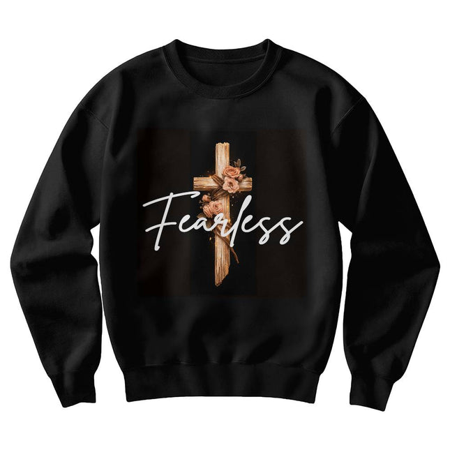 Inspiring Heart Cross Unisex Crewneck Sweatshirt – Christian Gift for Women
