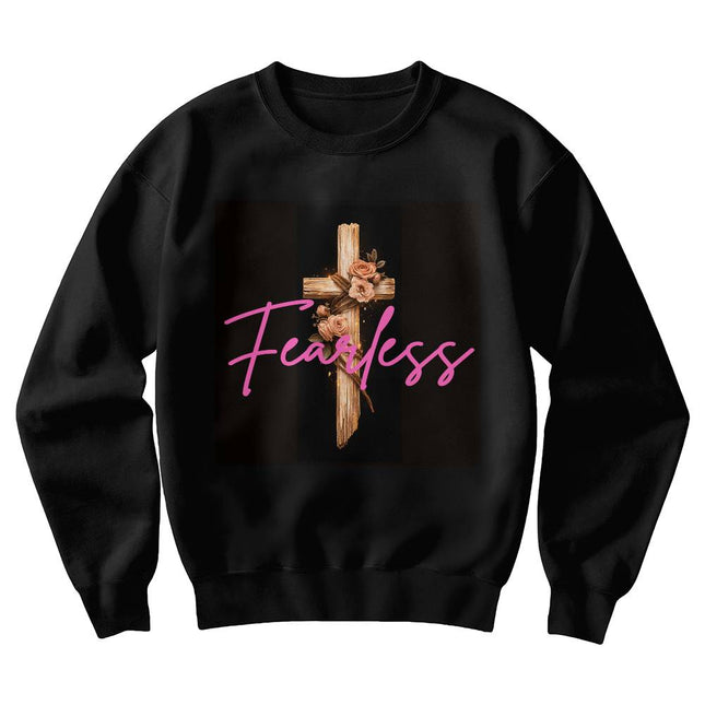 Inspiring Heart Cross Unisex Crewneck Sweatshirt – Christian Gift for Women