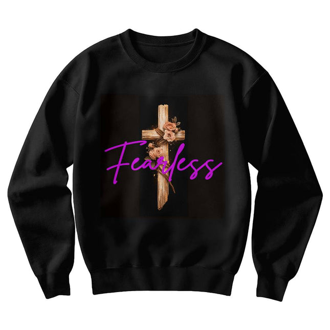 Inspiring Heart Cross Unisex Crewneck Sweatshirt – Christian Gift for Women