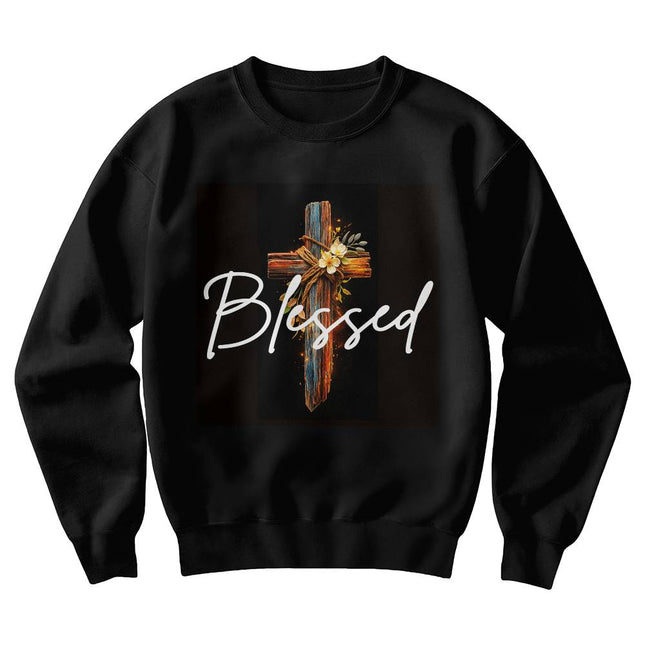 Inspiring Heart Cross Unisex Crewneck Sweatshirt – Christian Gift for Women