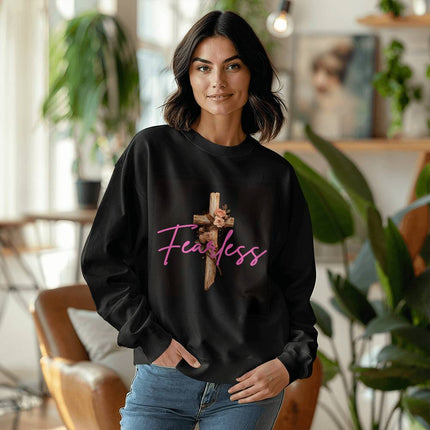 Inspiring Heart Cross Unisex Crewneck Sweatshirt – Christian Gift for Women