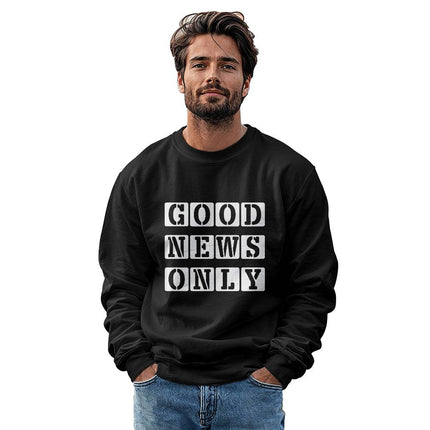 Good News Only Crewneck Sweatshirt | Black | Christian Sweatshirt