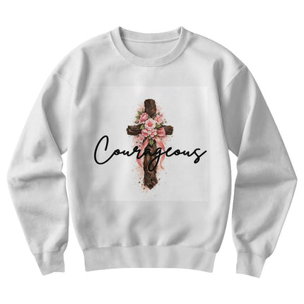 Courageous Crewneck Sweatshirt – Christian Gift for Women