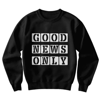 Good News Only Crewneck Sweatshirt | Black | Christian Sweatshirt