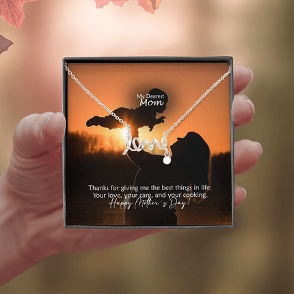 My Dearest Mom | Christian Scripted Love Necklace | Mother's Day Gift for Mom | Faith Gift