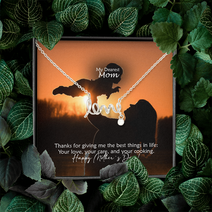 My Dearest Mom | Christian Scripted Love Necklace | Mother's Day Gift for Mom | Faith Gift