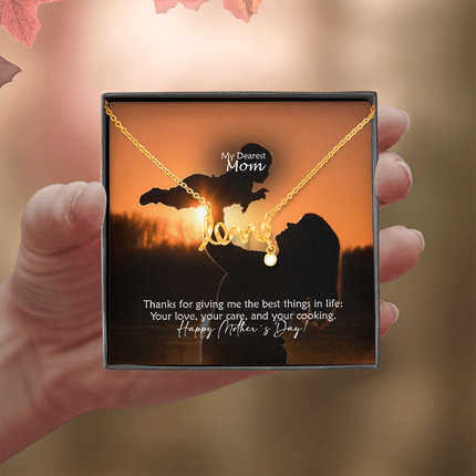 My Dearest Mom | Christian Scripted Love Necklace | Mother's Day Gift for Mom | Faith Gift