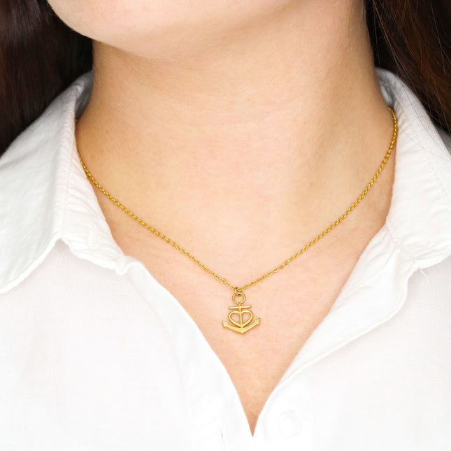 Romans 10:17 Anchor Pendant Necklace | Faith Comes by Hearing Gift
