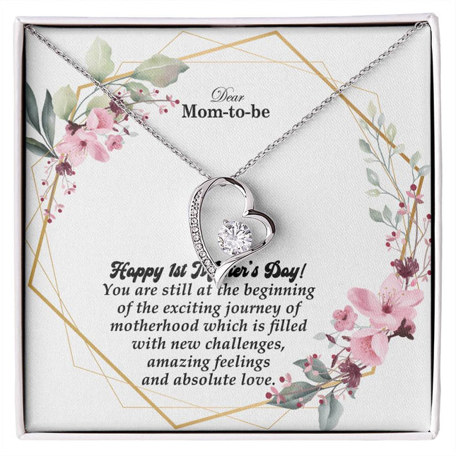 You Are at the Beginning of the Exciting Journey of Motherhood | Christian Forever Love Necklace | Mother's Day Gift for Mom | Faith Gift