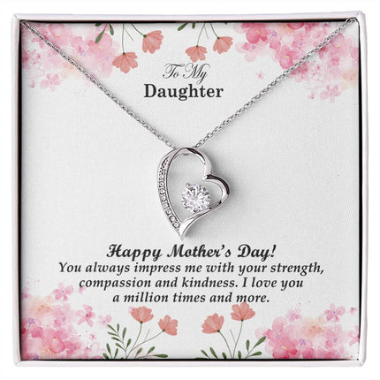 You Impress Me with Your Strength Compassion & Kindness | Christian Forever Love Necklace | Mother's Day Gift for Daughter | Faith Gift