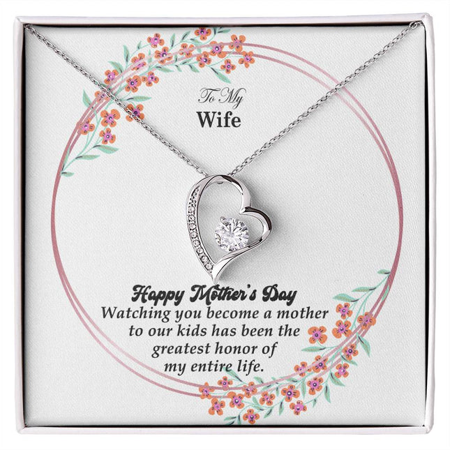 Watching You Become a Mother Has Been the Greatest Honor of My Life | Christian Forever Love Necklace | Mother's Day Gift for Wife | Faith Gift