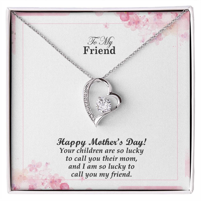 Your Kids Are Lucky to Call You Mom & I'm Lucky to Call You | Christian Forever Love Necklace | Mother's Day Gift for Friend | Faith Gift