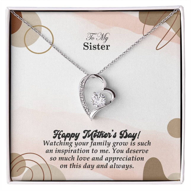 Watching Your Family Grow Is Such an Inspiration to Me | Christian Forever Love Necklace | Mother's Day Gift for Sister | Faith Gift