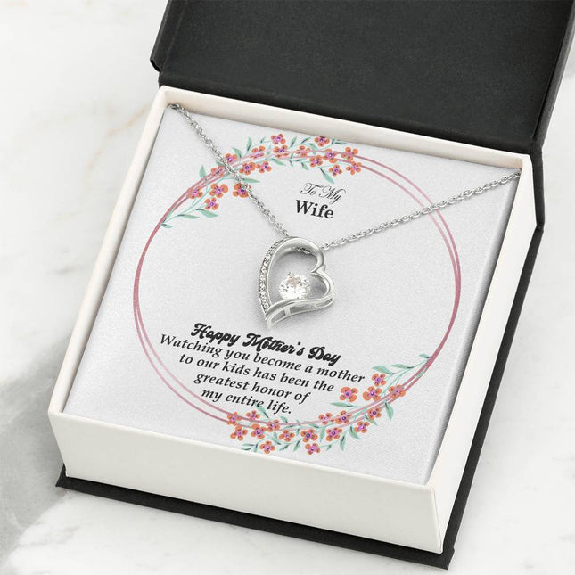 Watching You Become a Mother Has Been the Greatest Honor of My Life | Christian Forever Love Necklace | Mother's Day Gift for Wife | Faith Gift