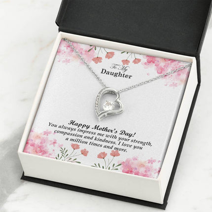 You Impress Me with Your Strength Compassion & Kindness | Christian Forever Love Necklace | Mother's Day Gift for Daughter | Faith Gift