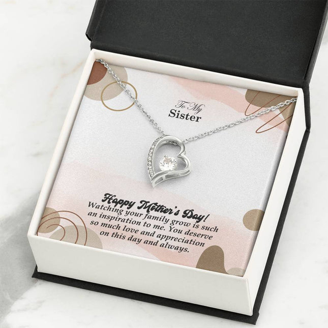 Watching Your Family Grow Is Such an Inspiration to Me | Christian Forever Love Necklace | Mother's Day Gift for Sister | Faith Gift