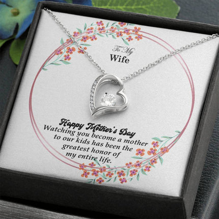Watching You Become a Mother Has Been the Greatest Honor of My Life | Christian Forever Love Necklace | Mother's Day Gift for Wife | Faith Gift
