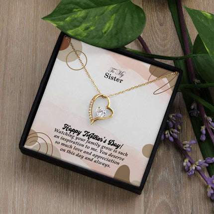 Watching Your Family Grow Is Such an Inspiration to Me | Christian Forever Love Necklace | Mother's Day Gift for Sister | Faith Gift