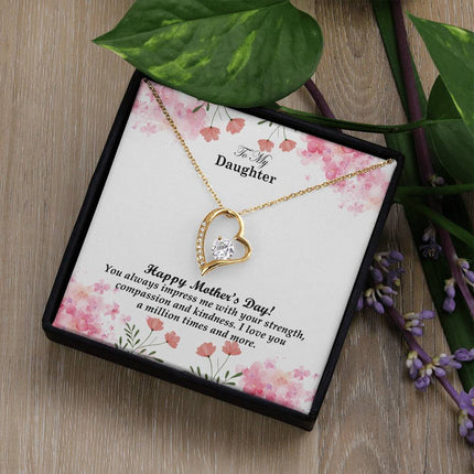 You Impress Me with Your Strength Compassion & Kindness | Christian Forever Love Necklace | Mother's Day Gift for Daughter | Faith Gift