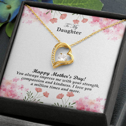 You Impress Me with Your Strength Compassion & Kindness | Christian Forever Love Necklace | Mother's Day Gift for Daughter | Faith Gift