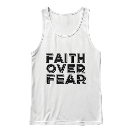 Faith Over Fear Men's Tank Top – Christian Gift for Men