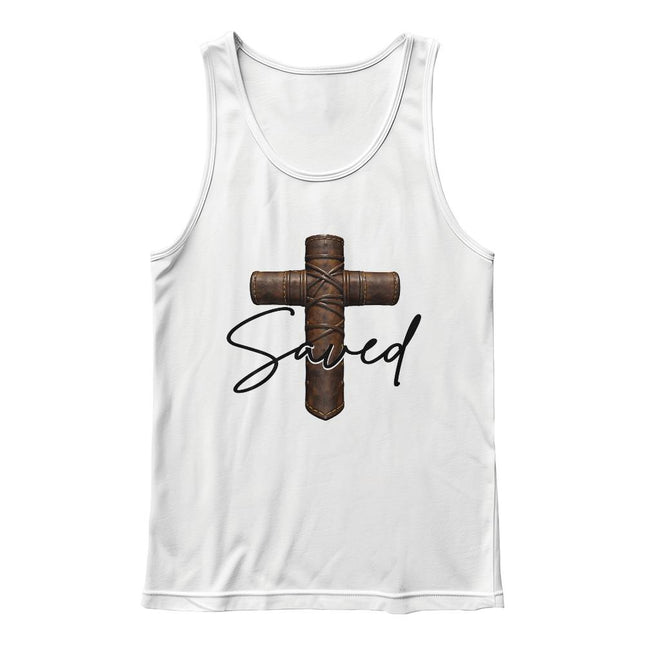 Christian Tank Top for Men | Saved Cross Faith Tank (Unisex)