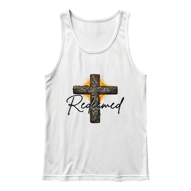 Christian Tank Top for Men | Redeemed Cross Faith Tank (Unisex)