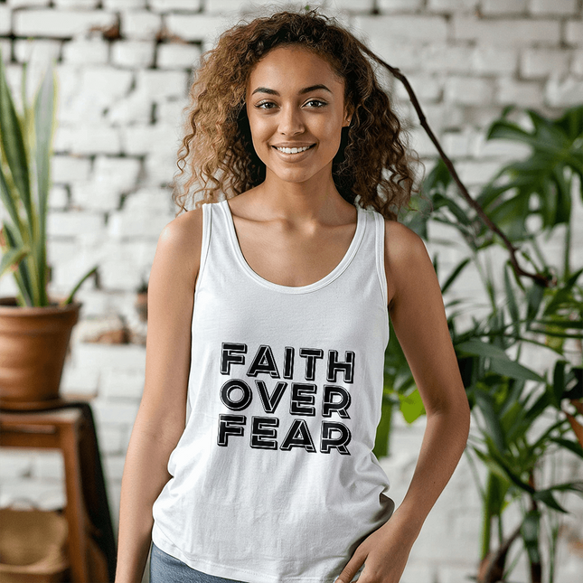 Faith Over Fear Men's Tank Top – Christian Gift for Men