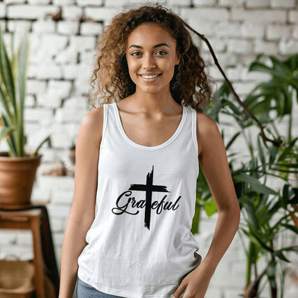 Grateful Cross Tank Top | Christian Faith Shirt