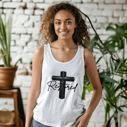 Christian Tank Top for Men | Restored Cross Faith Tank (Unisex)