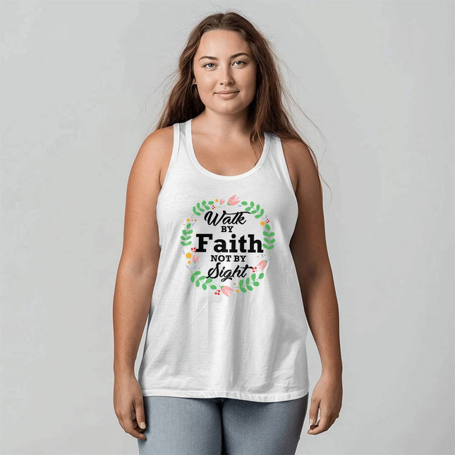 Modern Christian t-shirt with Faith design — "Faith moves mountains" — a faith-forward gift for women