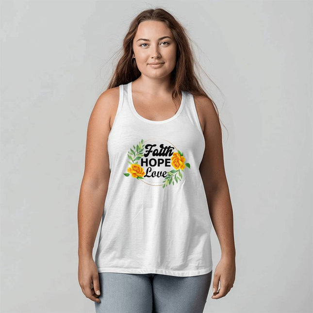 Modern Christian t-shirt with Faith design — "Faith is her foundation" — a faith-forward gift for women