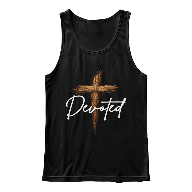 Devoted Cross Tank Top – Christian Gift for Men