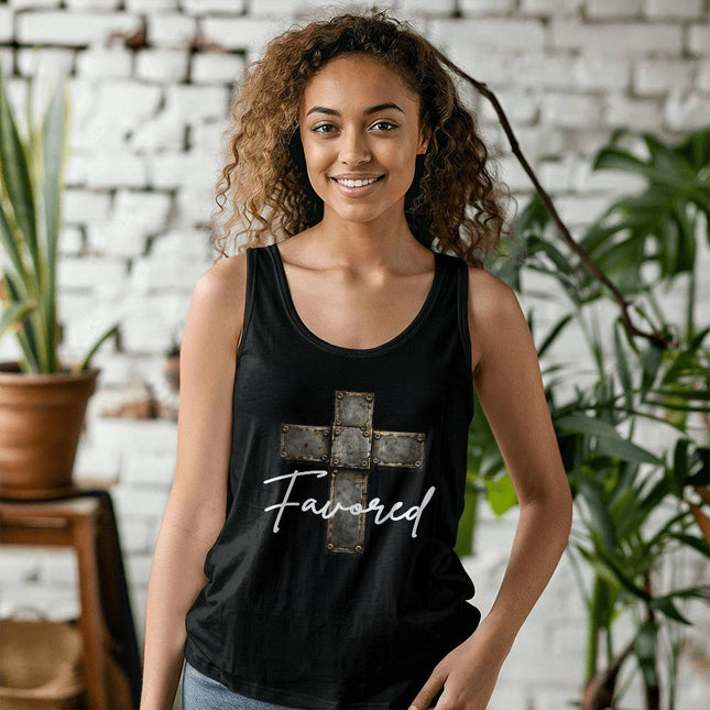 Favored Cross Tank Top – Christian Gift for Men