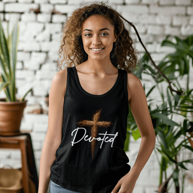 Devoted Cross Tank Top – Christian Gift for Men