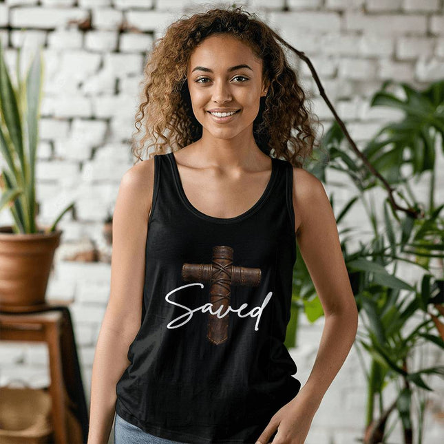 Saved Cross Tank Top – Christian Gift for Men