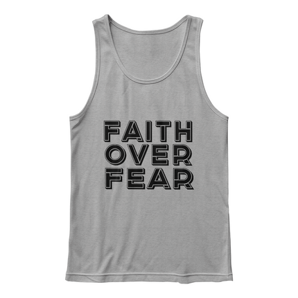 Faith Over Fear Men's Tank Top – Christian Gift for Men