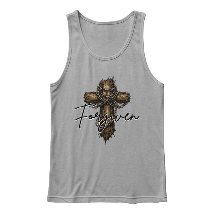 Christian Tank Top for Men | Forgiven Cross Faith Tank (Unisex)