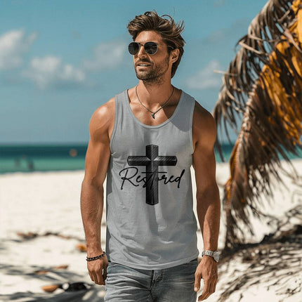 Christian Tank Top for Men | Restored Cross Faith Tank (Unisex)