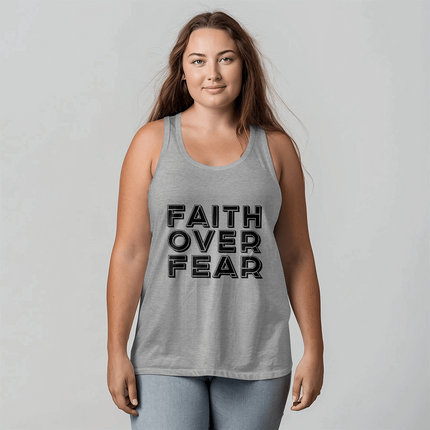 Faith Over Fear Men's Tank Top – Christian Gift for Men