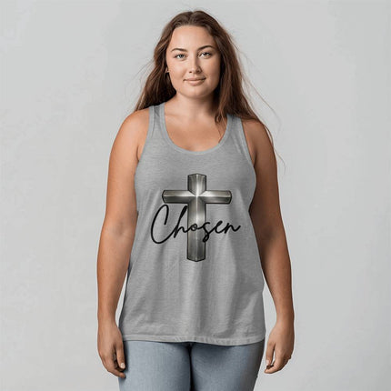 Christian Tank Top for Men | Chosen Cross Faith Tank (Unisex)