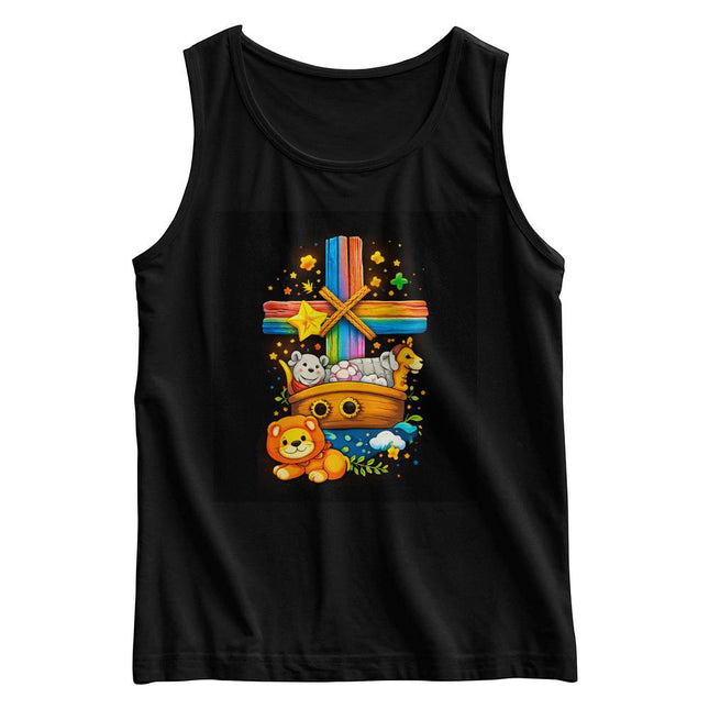 Noah's Ark Rainbow Cross Kids Tank Top – Christian Gift for Kids