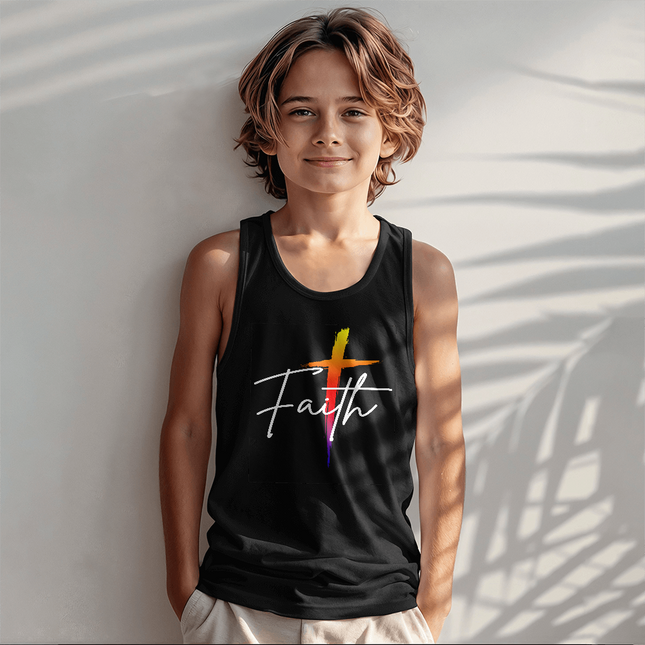 Faith Cross Kids Tank Top | Christian Jersey Tank (Unisex)