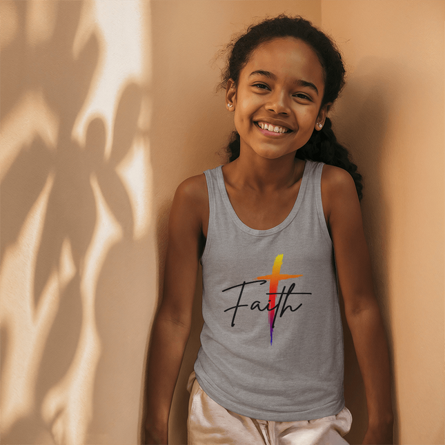 Faith Cross Kids Tank Top | Christian Jersey Tank (Unisex)